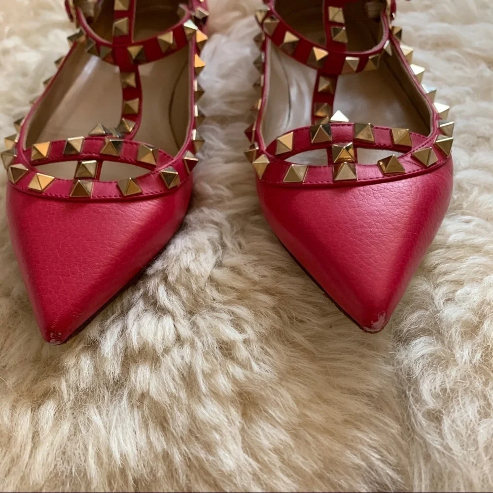 Valentino Rockstud Cage Flats